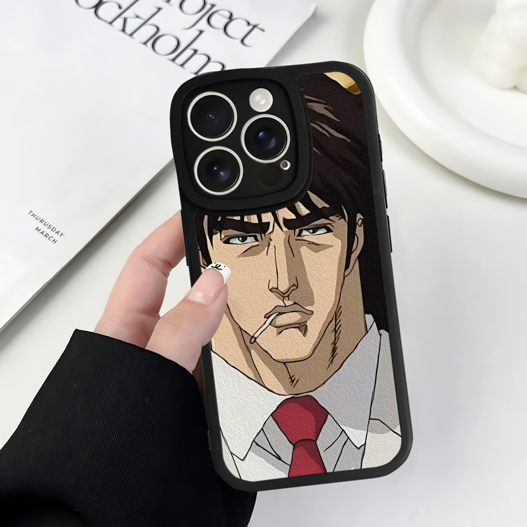 （画像用） 北斗の拳 Fist of the North Star 【iPhone 16シリーズ対応】シリコンスマホケース（レザー調） 材質：シリコン